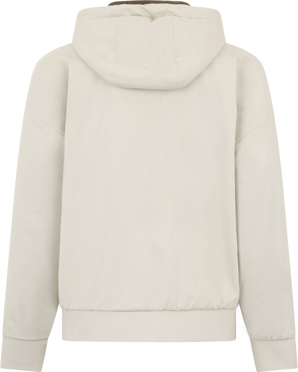 Moorer Beige padded jacket with minimal and versatile design. Taupe