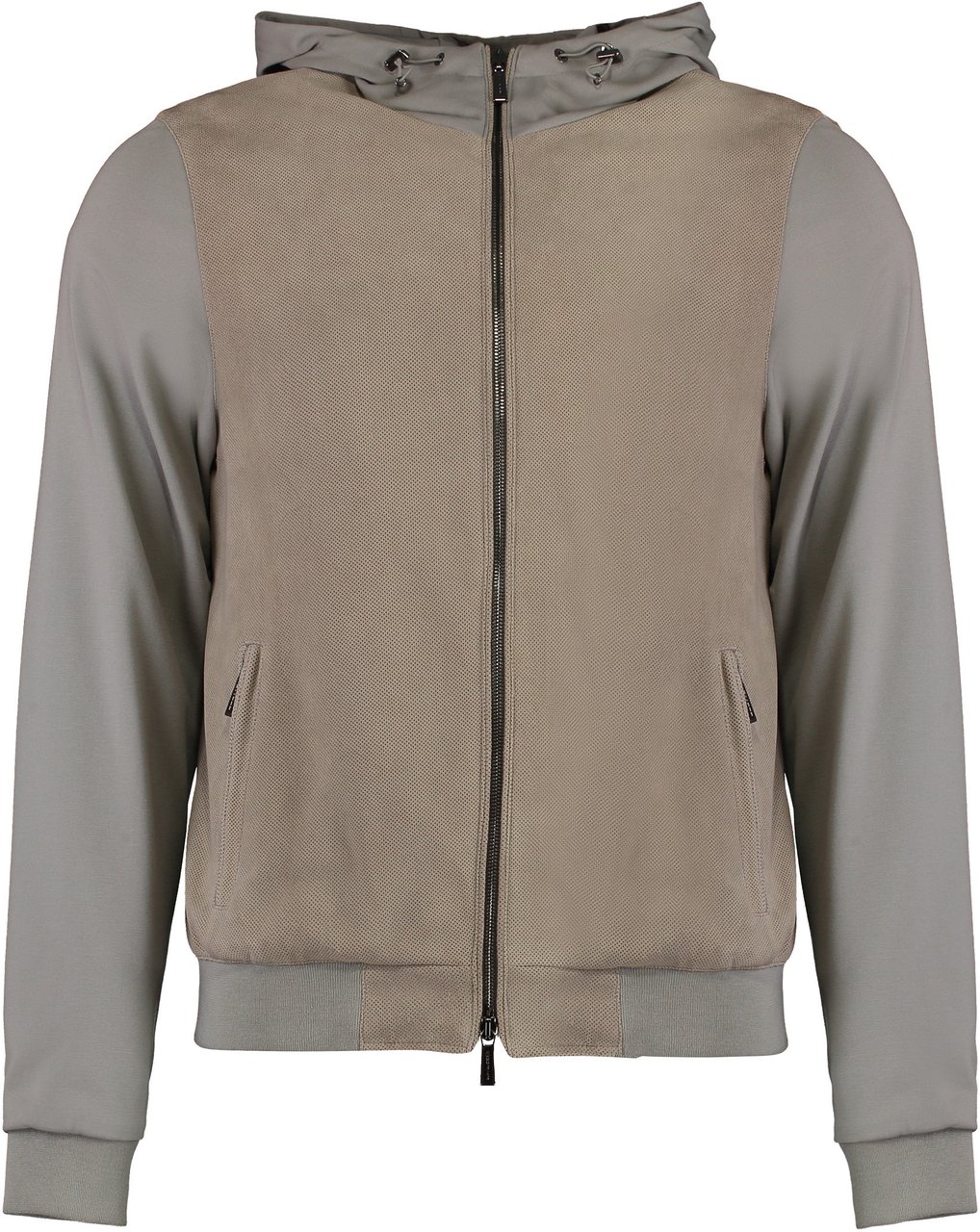 Moorer Amadeo full zip hoodie Neutraal
