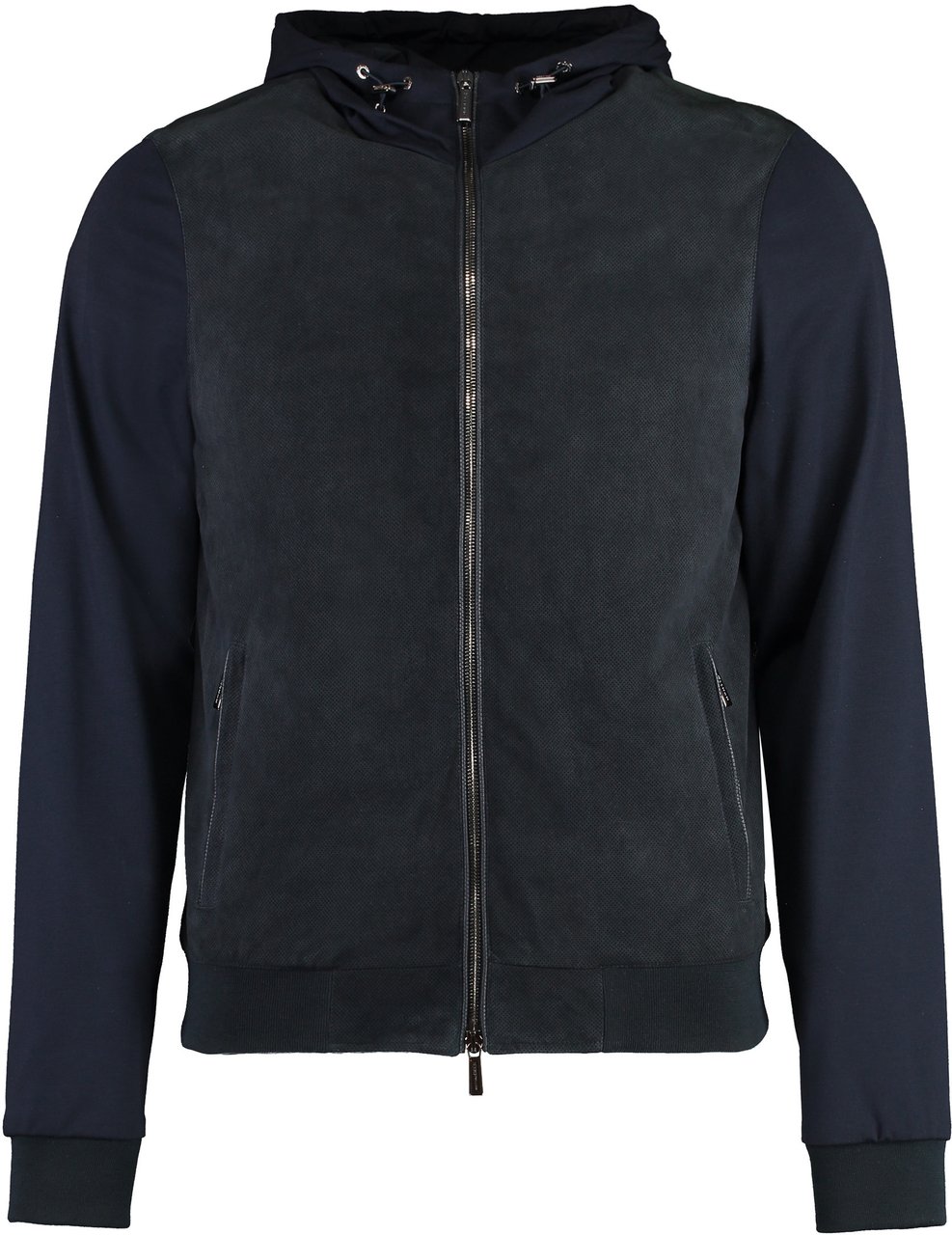 Moorer Amadeo full zip hoodie Blauw