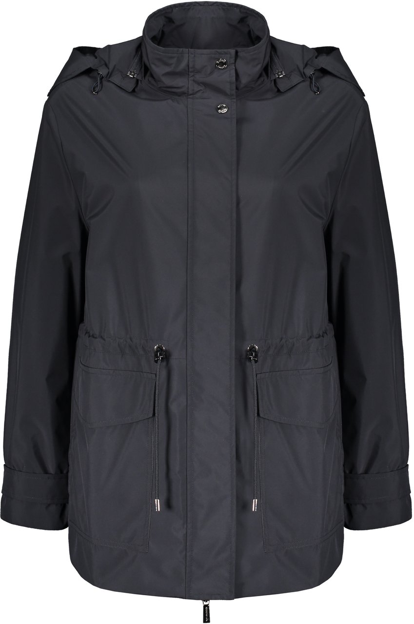 Moorer Technical fabric hooded jacket Blauw