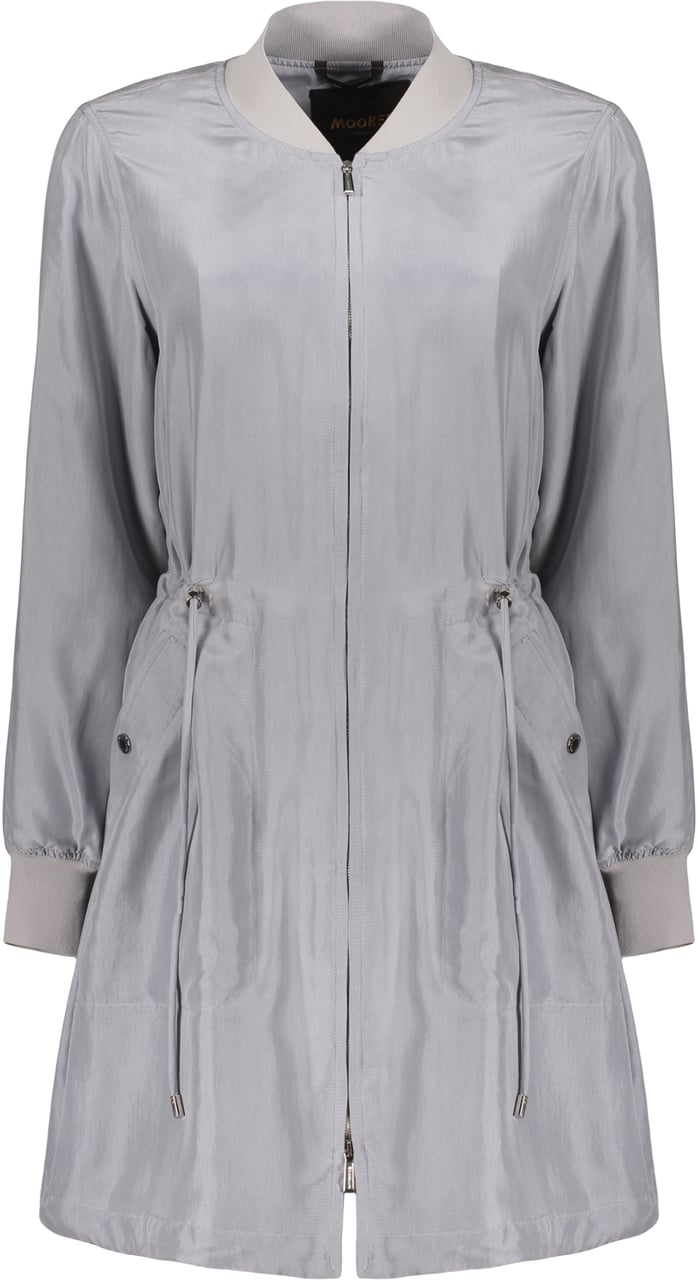 Moorer Silk jacket Lichtgrijs