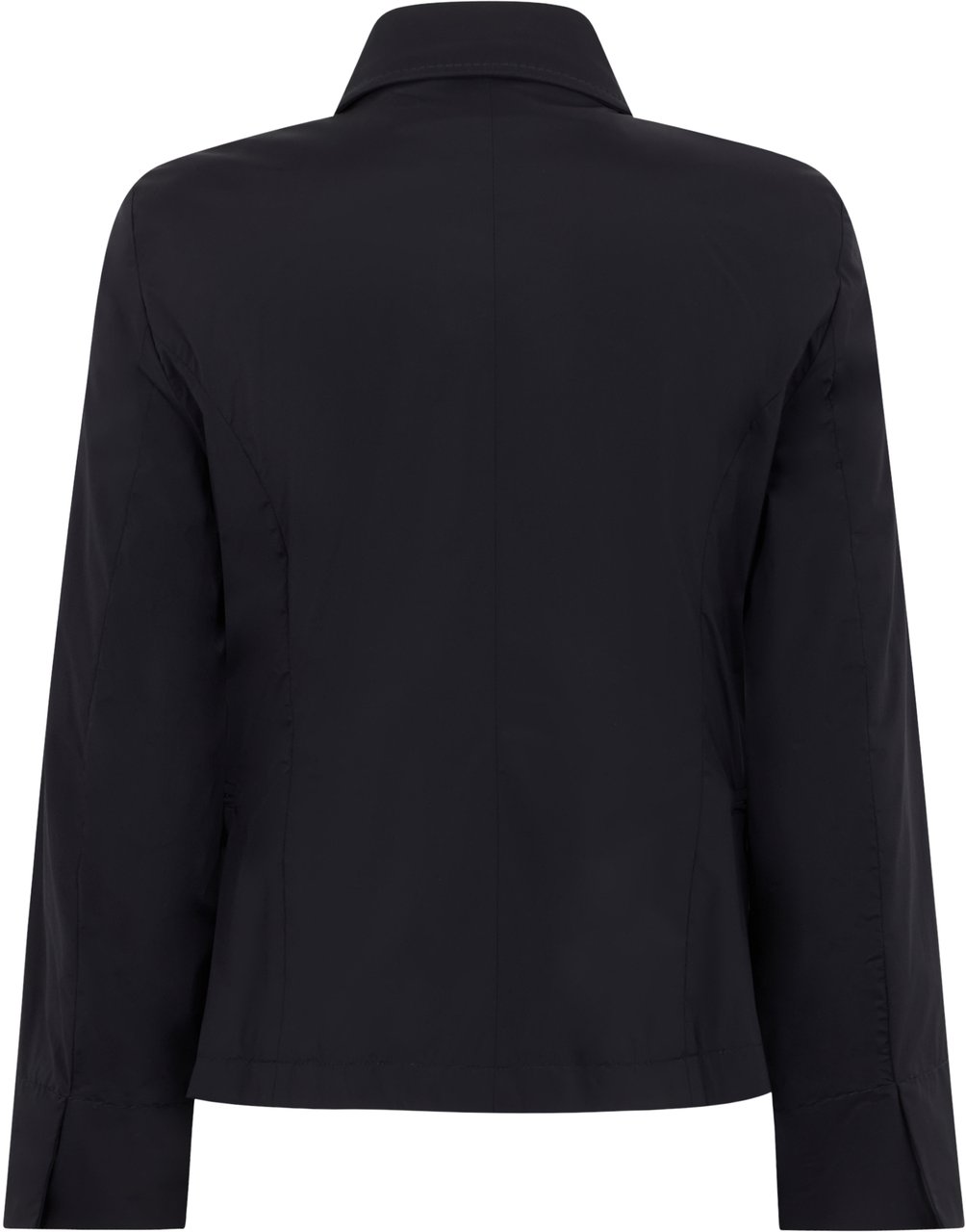 Moorer Dark blue classic jacket with structured collar. Blauw