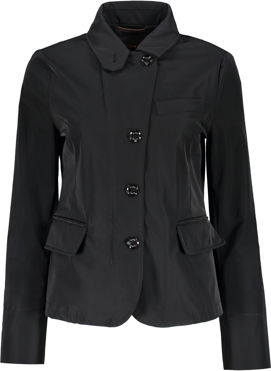 Moorer Technical fabric waterproof jacket Zwart