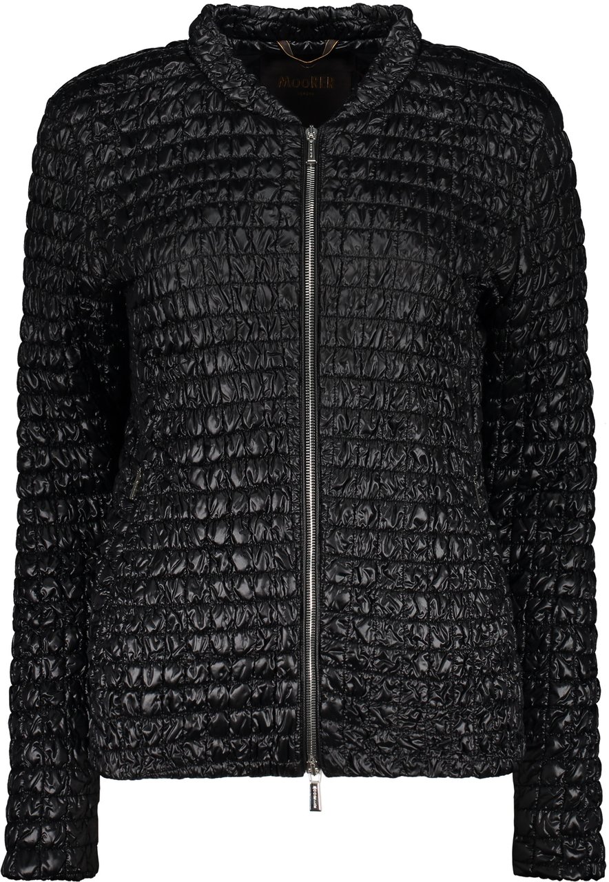 Moorer Anusca jacket with zip Zwart