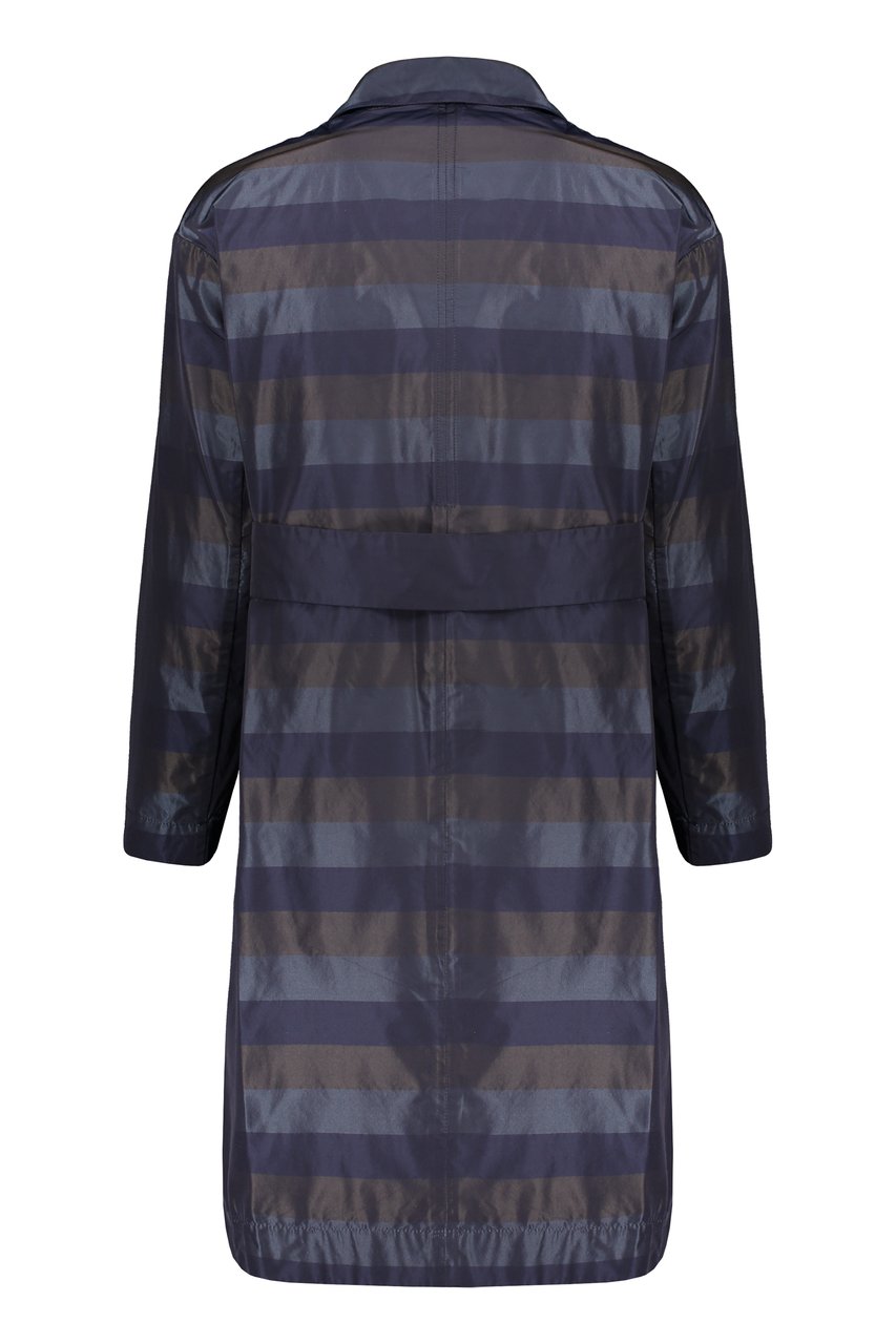 Moorer Techno fabric trench coat Navy