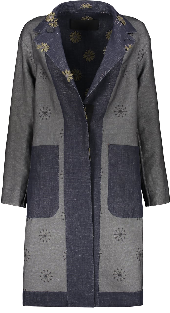 Moorer Linen-cotton blend blazer Blauw