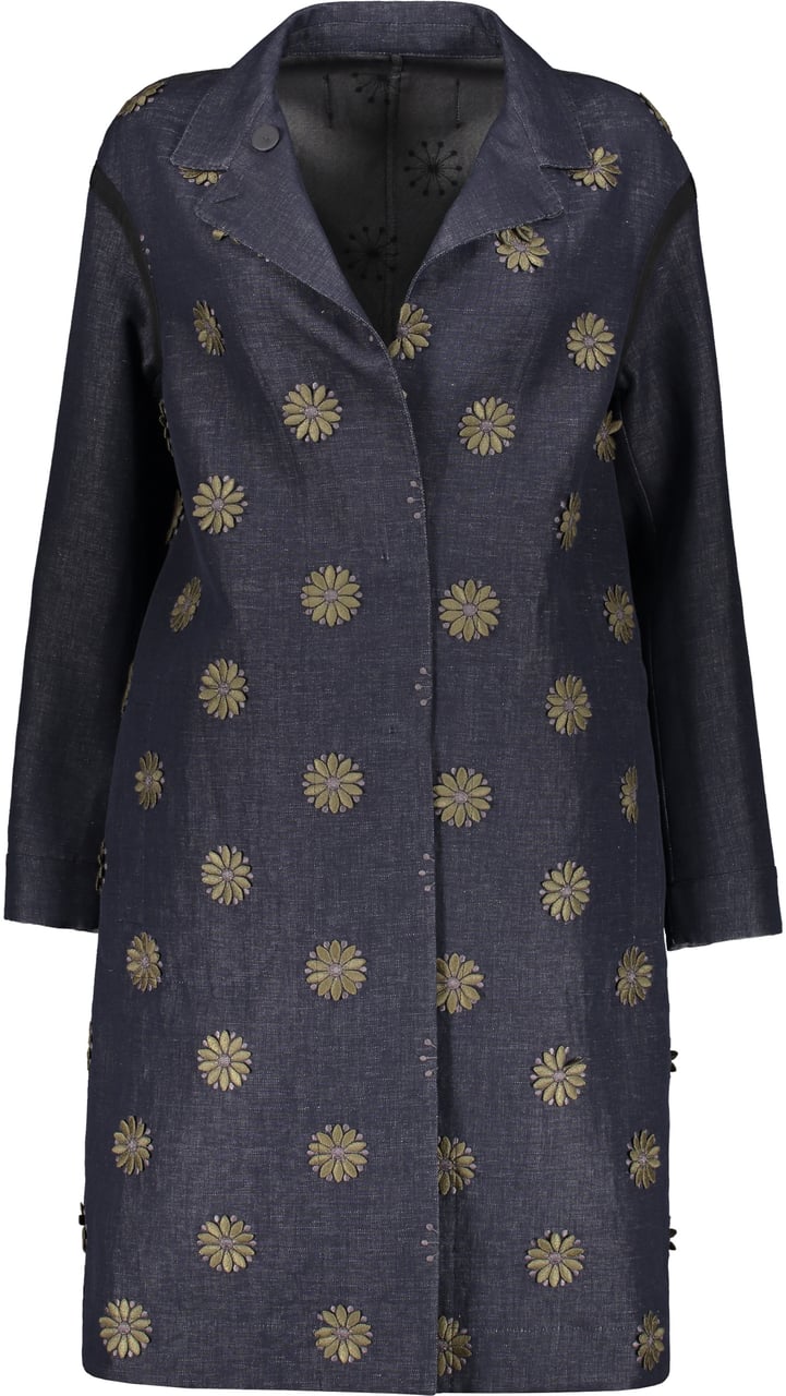 Moorer Linen-cotton blend blazer Blauw