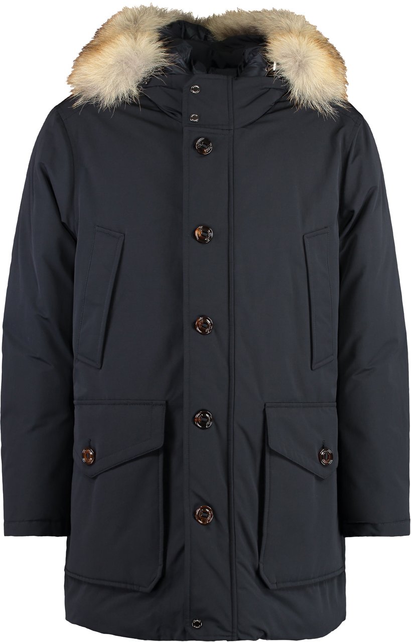 Moorer Archimede fur hood parka Blauw