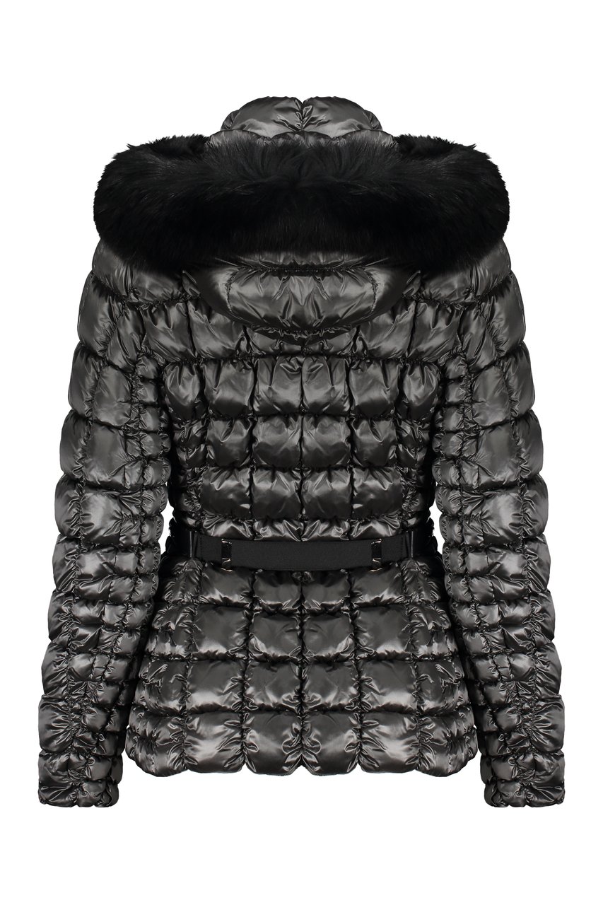 Moorer Detachable hood down jacket Zwart