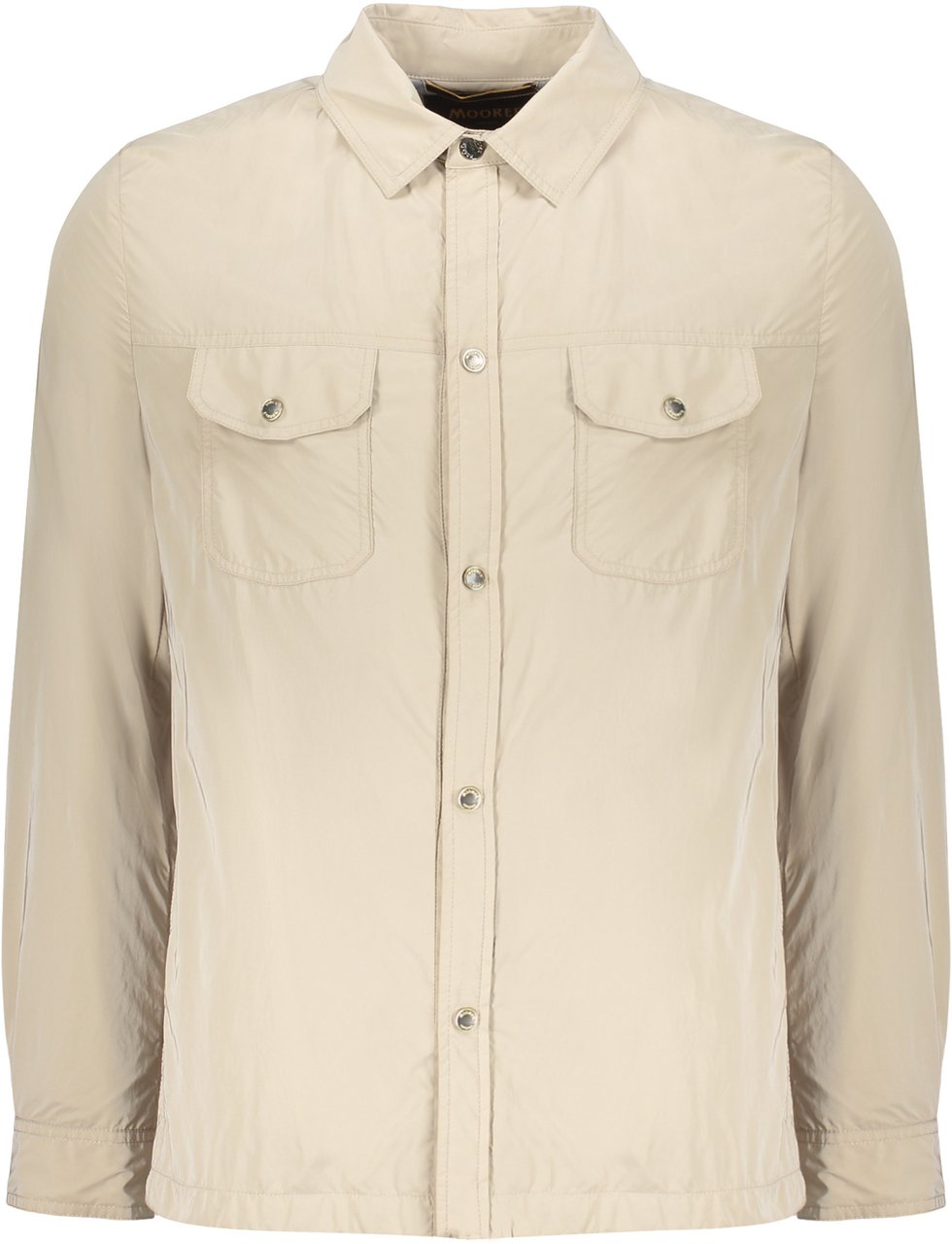Moorer Beige casual jacket with pockets and buttons Neutraal