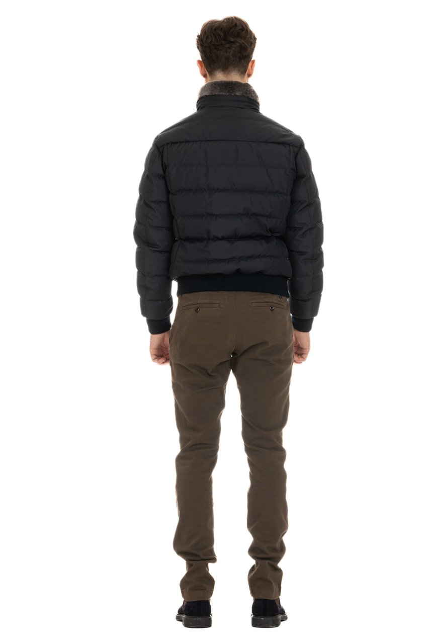 Moorer Bomber Down Jacket Zwart
