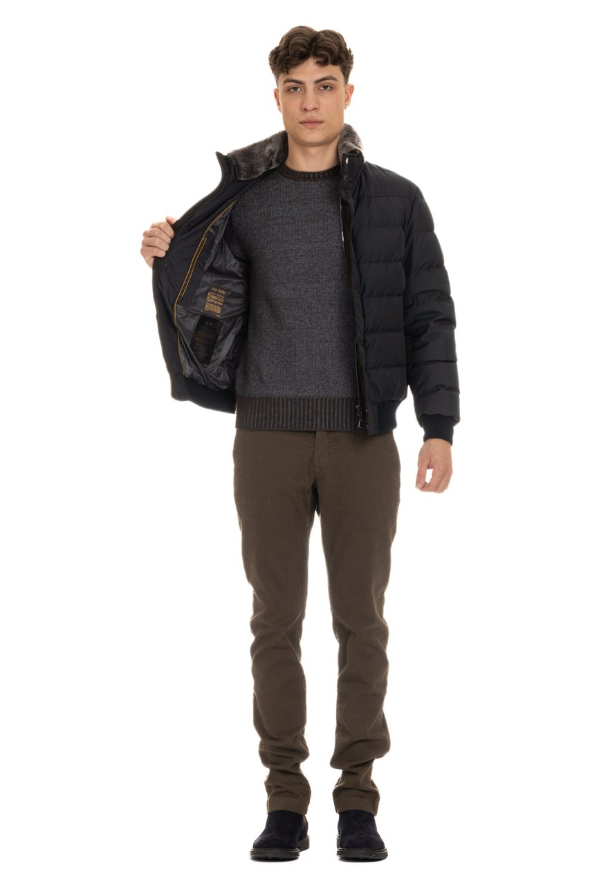 Moorer Bomber Down Jacket Zwart