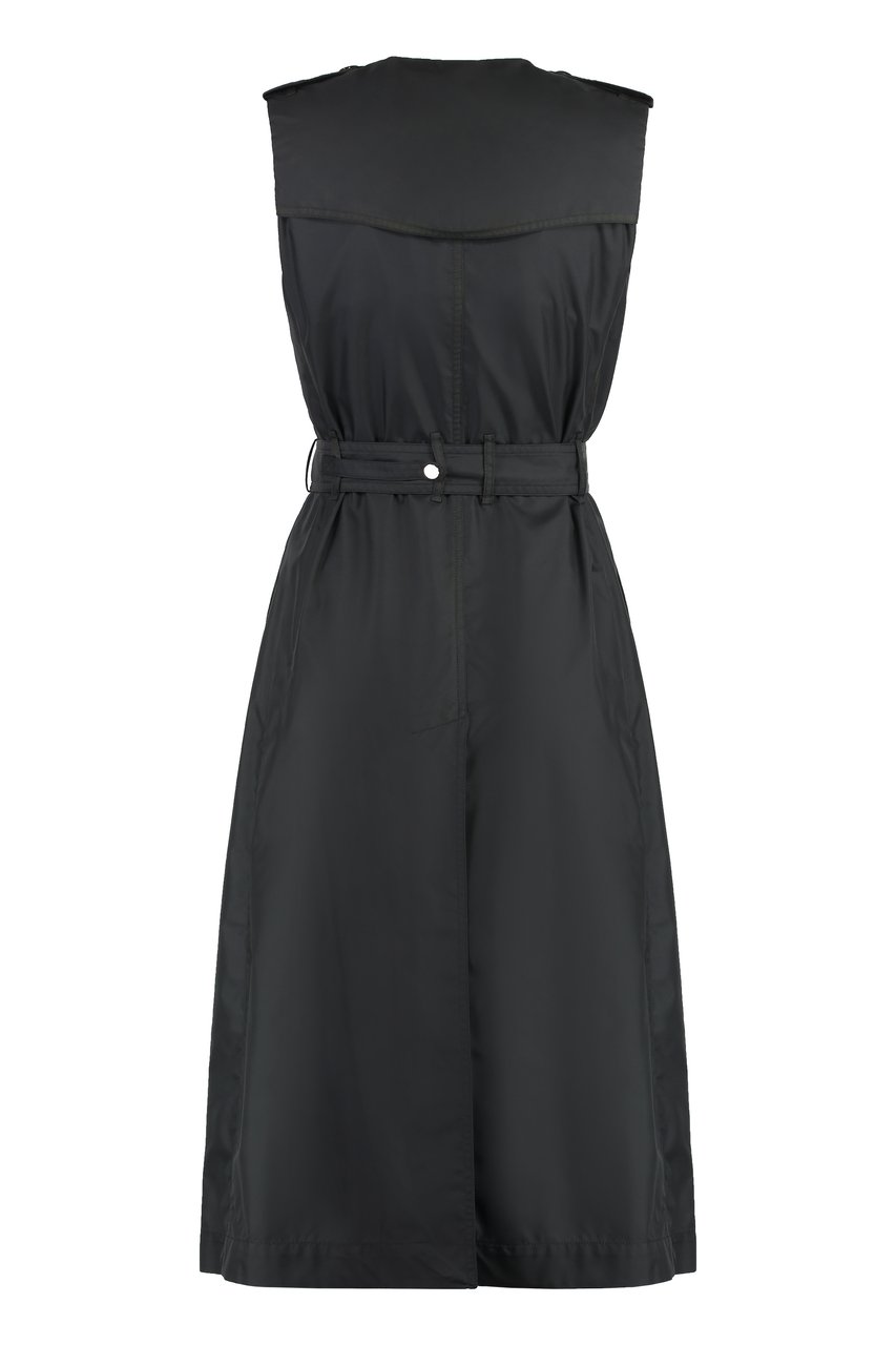 Moorer Aurelia techno fabric trench coat Zwart