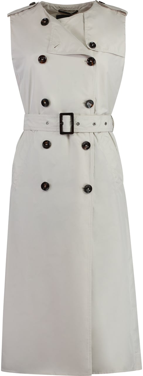 Moorer Aurelia techno fabric trench coat Neutraal