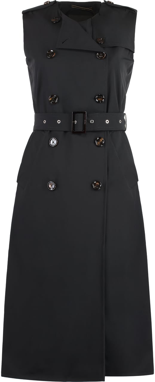 Moorer Techno fabric trench coat Zwart