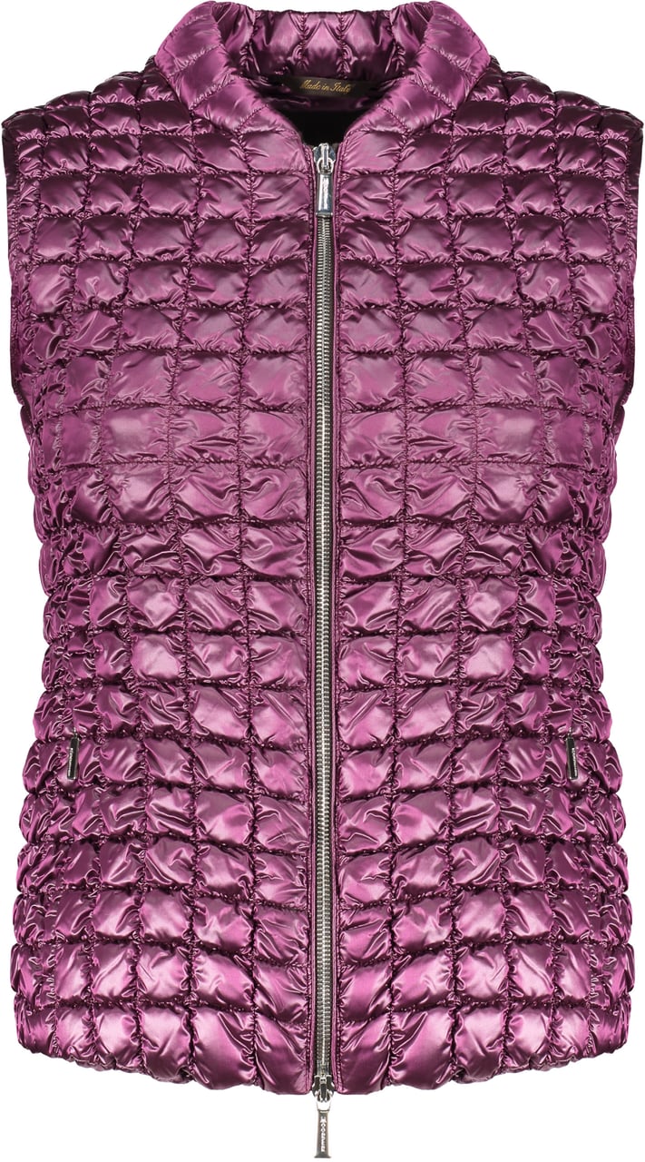 Moorer Full zip down vest Paars