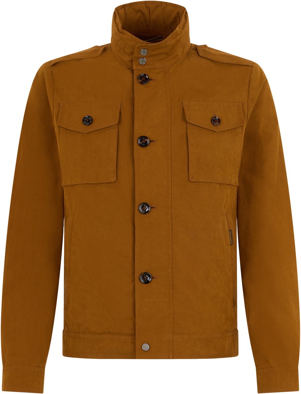 Moorer Jacket in soft brown autumn fabric Geel