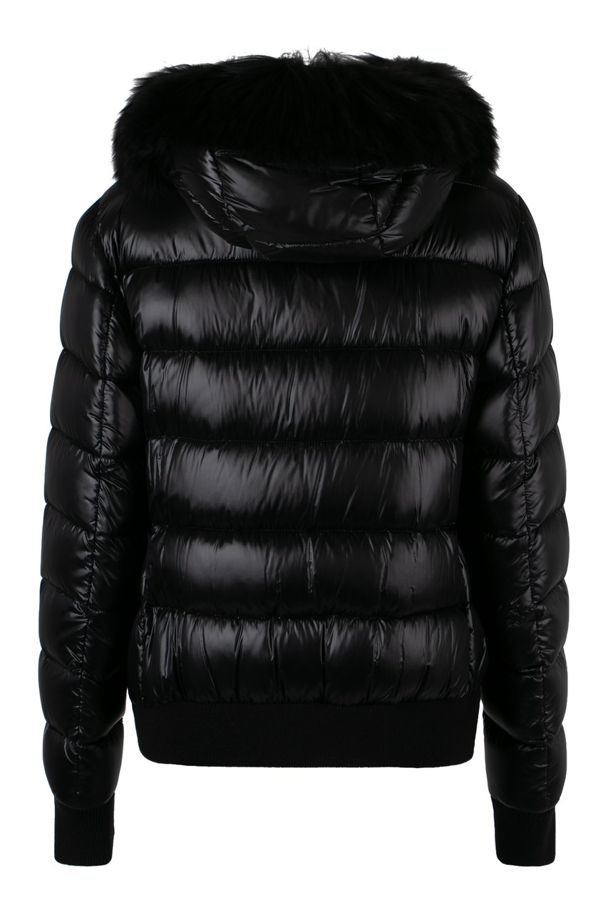 Moorer Barrel Hooded short down jacket Zwart
