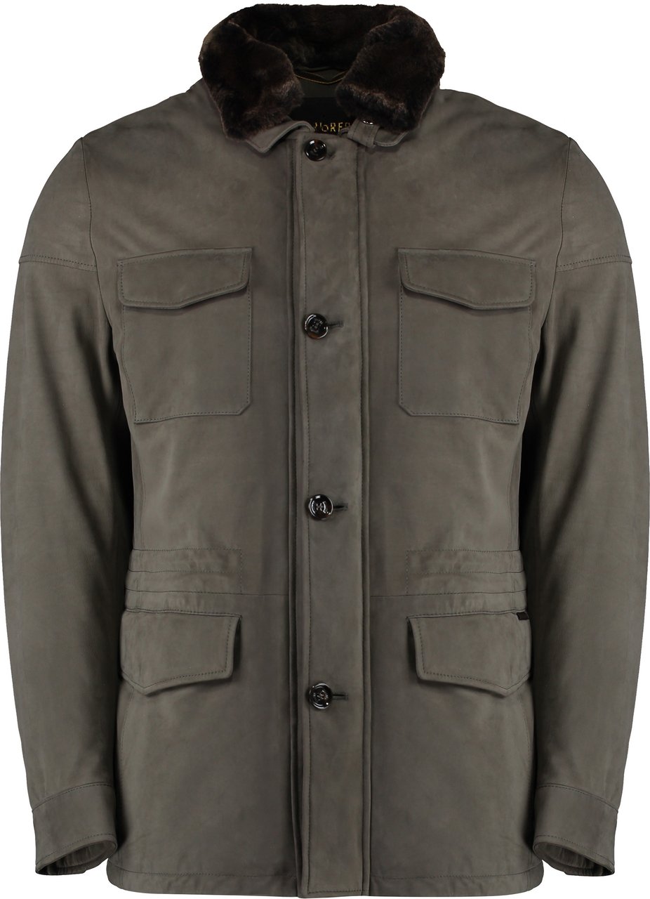 Moorer Leather jacket Neutraal