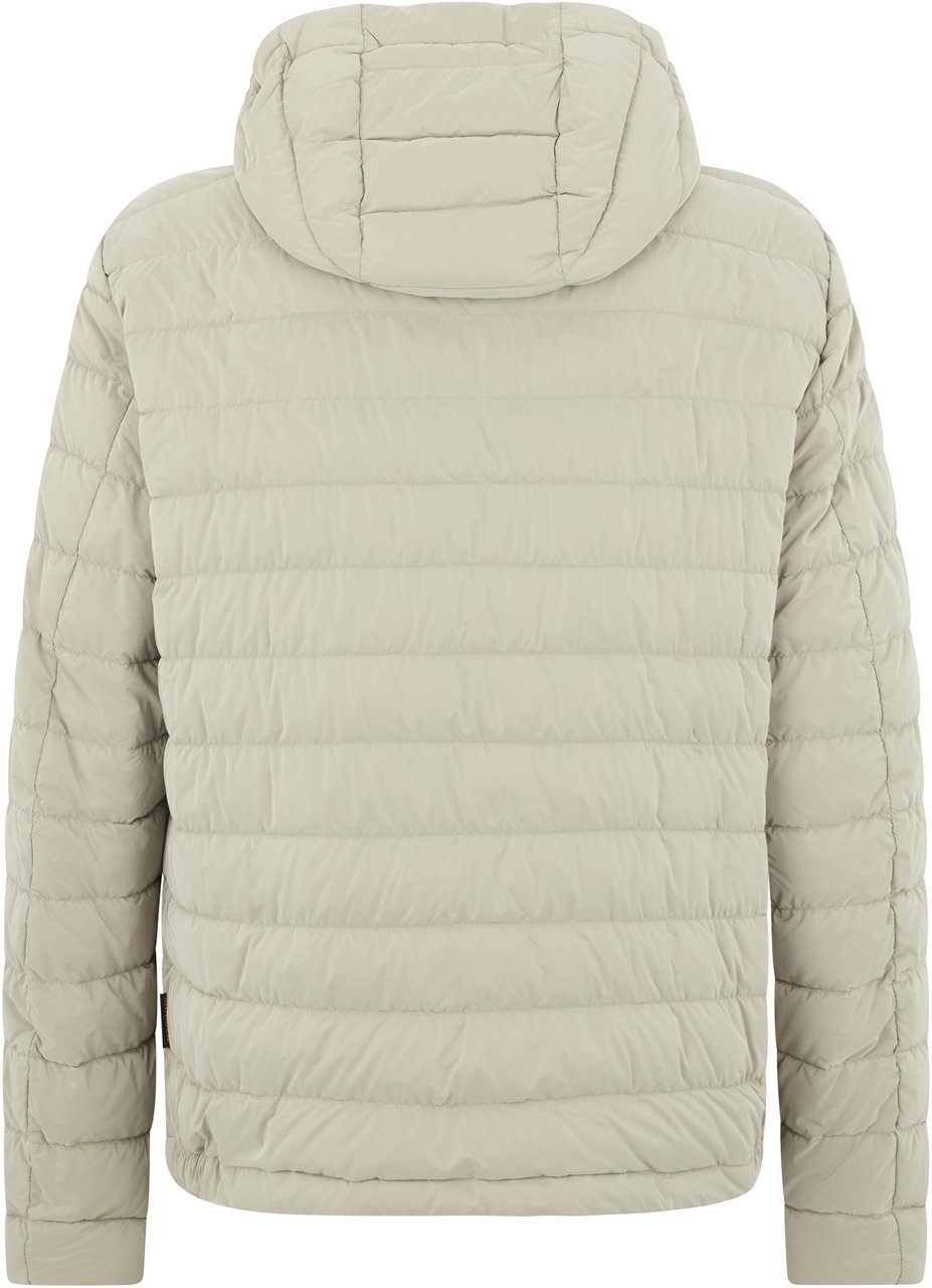 Moorer Lightweight jacket with hood in durable nylon Neutraal