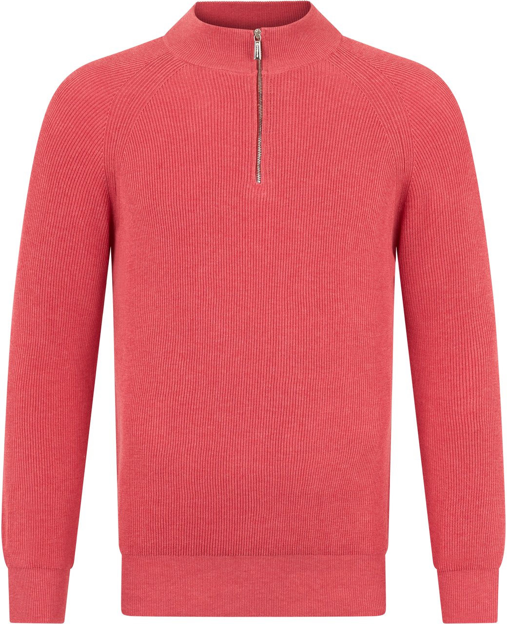 Moorer Red sweater with zipper, modern versatile design. Rood