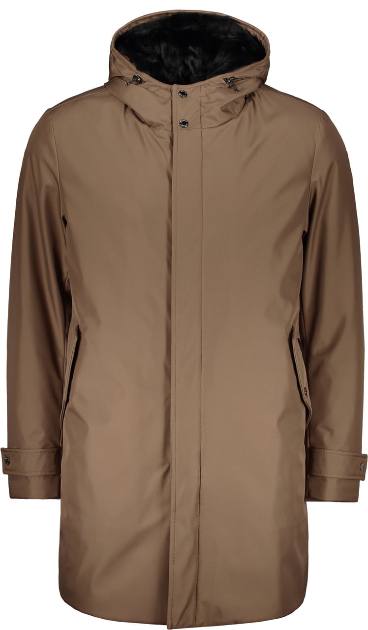 Moorer Bassi hooded parka Bruin