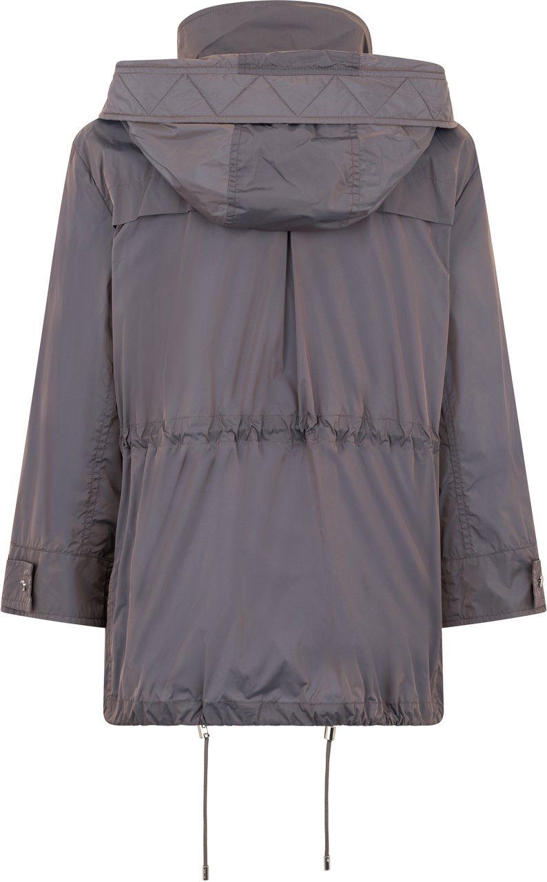 Moorer Elegant dark blue jacket with long sleeves, minimal and versatile. Zilver