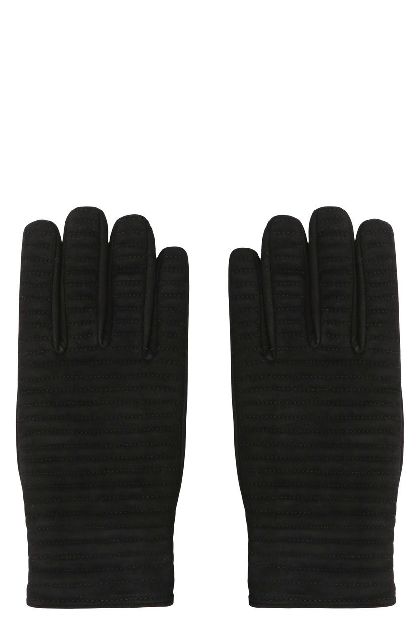 Moorer Bastian leather gloves Zwart