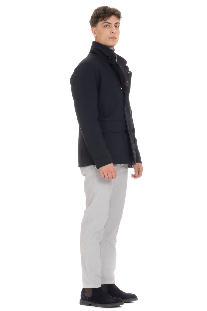 Moorer Padded Peacoat Model Bas-Tz Zwart