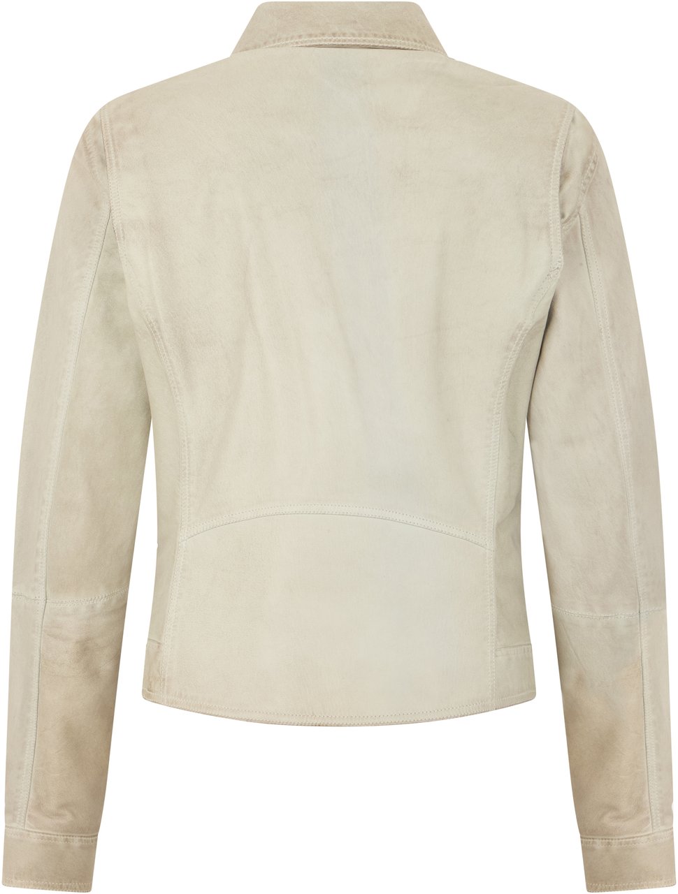 Moorer Modern beige leather jacket, elegant and versatile Grijs
