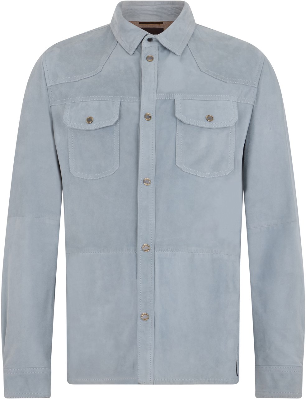Moorer Leather jacket with versatile design Blauw