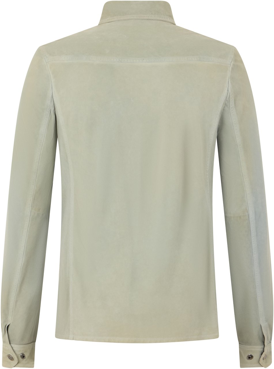 Moorer Classic leather jacket with long sleeves versatile Blauw