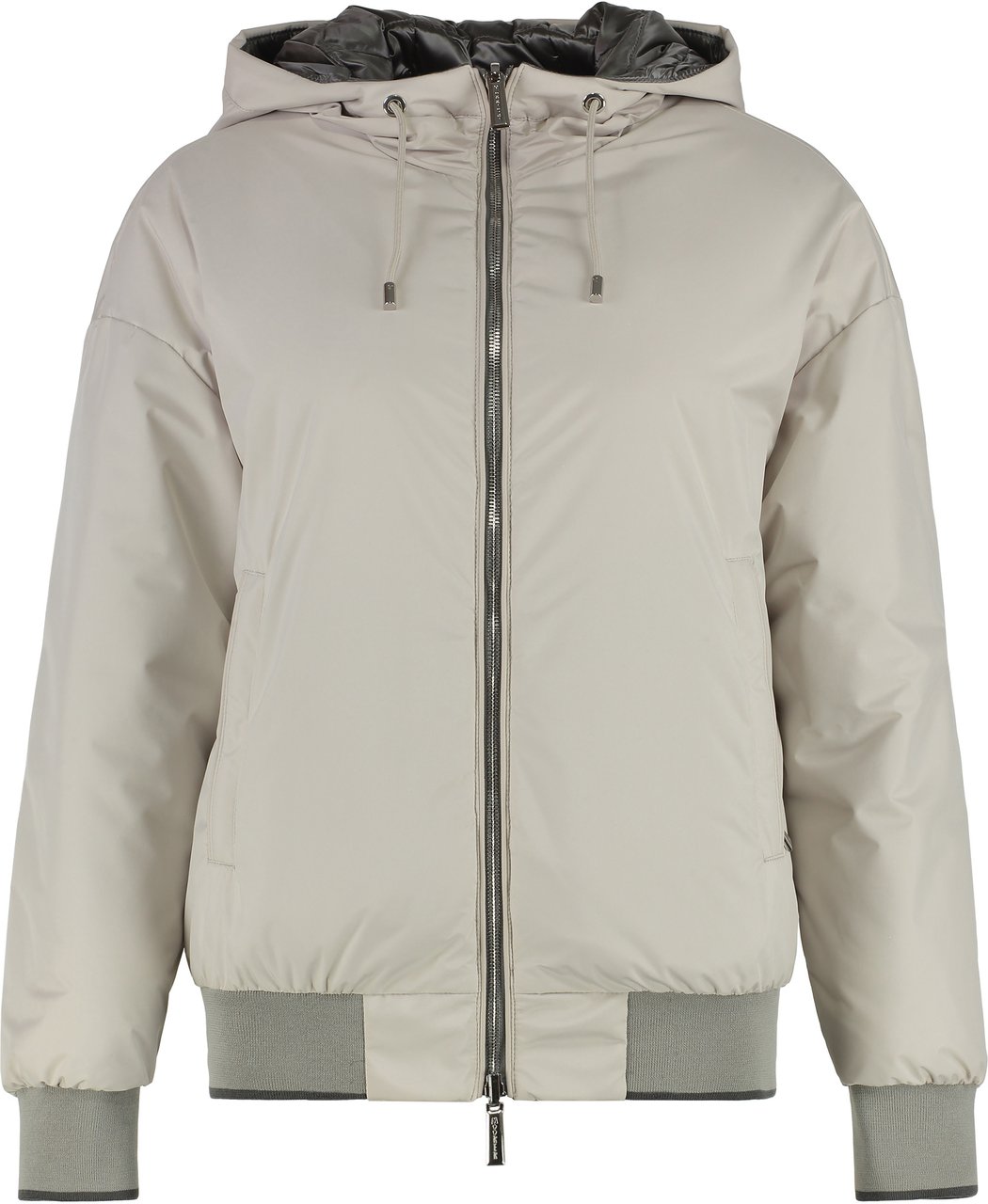 Moorer Becka Hooded bomber-style down jacket Neutraal