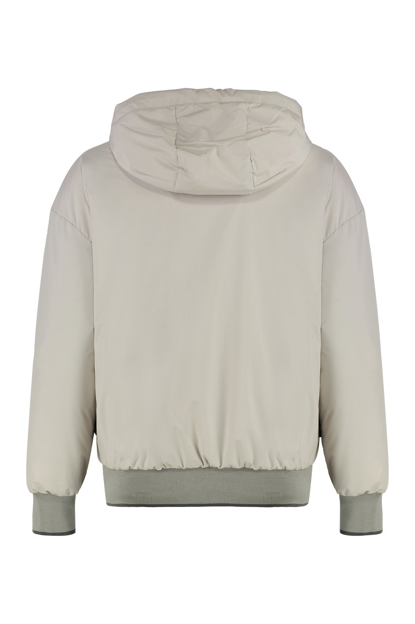 Moorer Becka Hooded bomber-style down jacket Neutraal