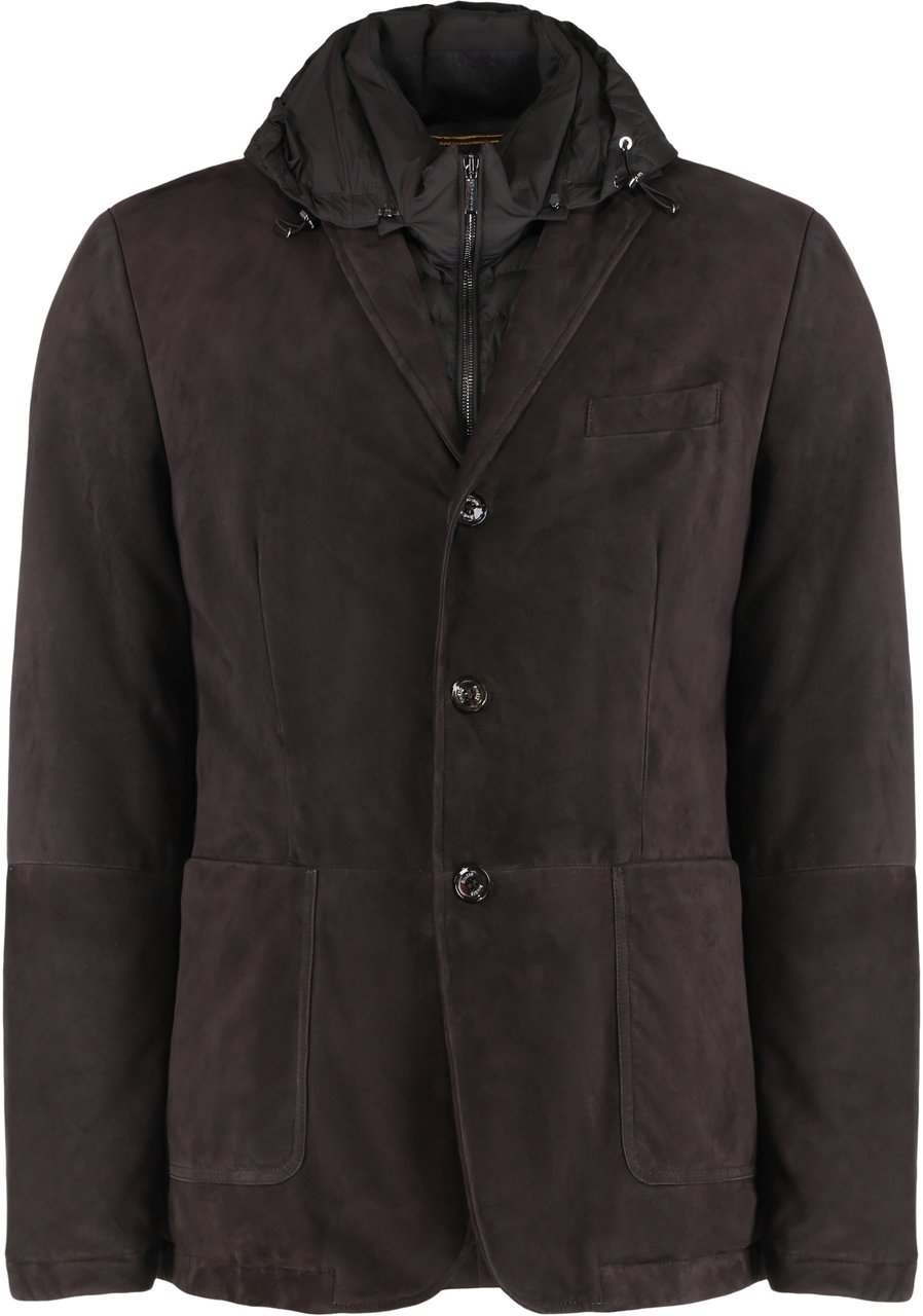 Moorer Bellotto leather jacket Bruin