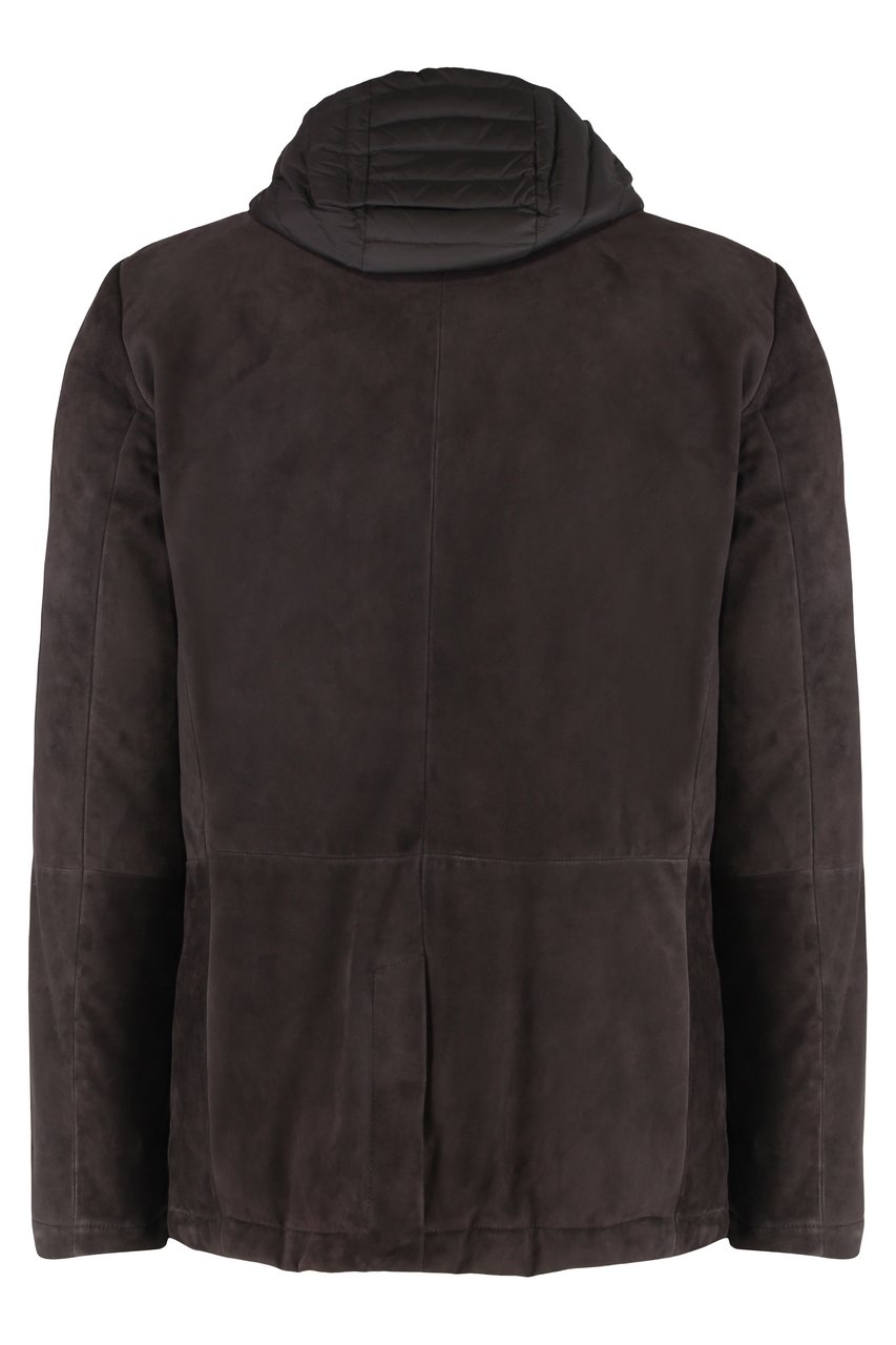 Moorer Bellotto leather jacket Bruin