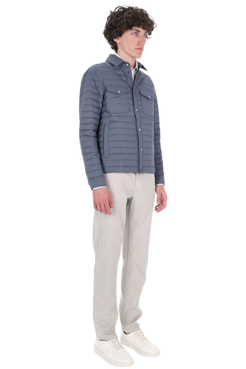 Moorer Bersan-S3c Boudin-Quilted Down Jacket Blauw