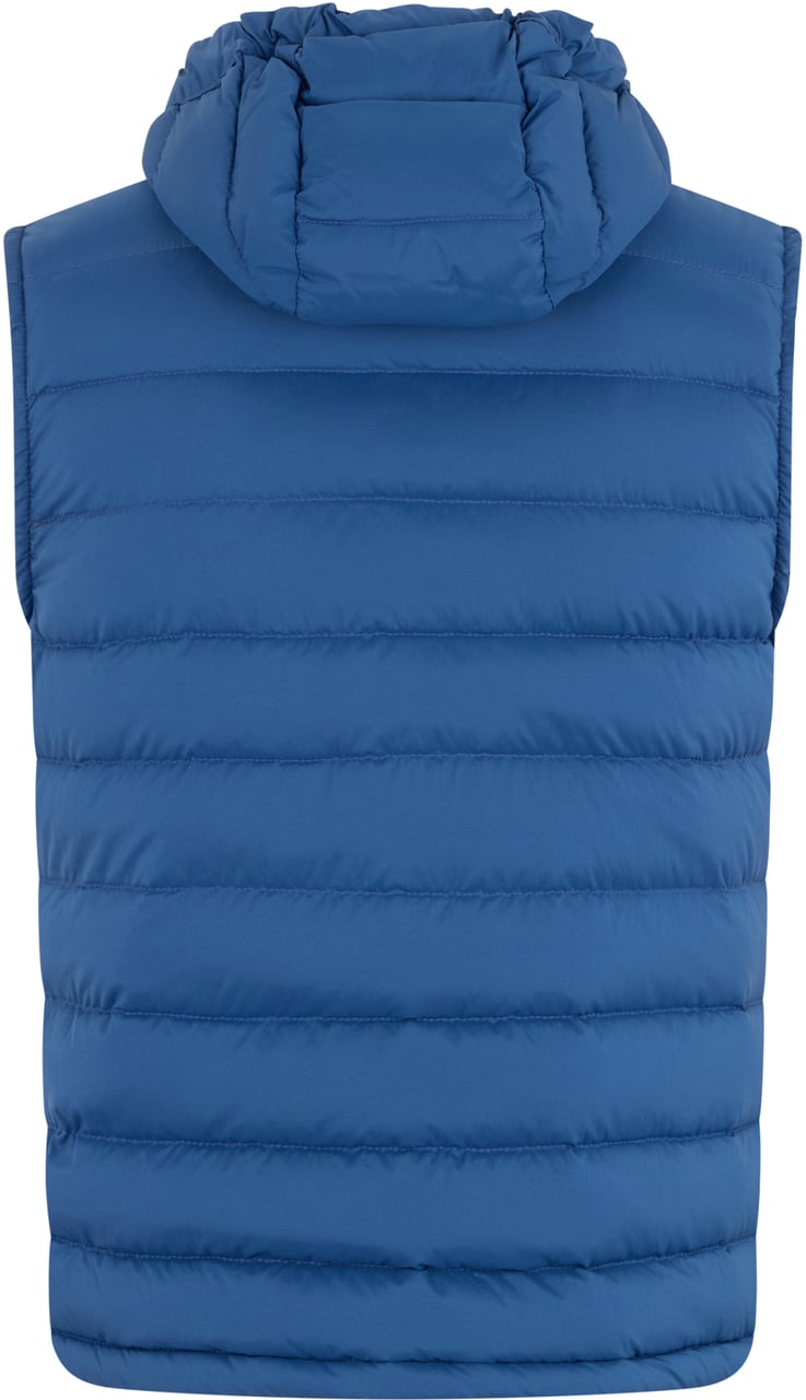 Moorer Blue padded gilet with versatile hood Blauw