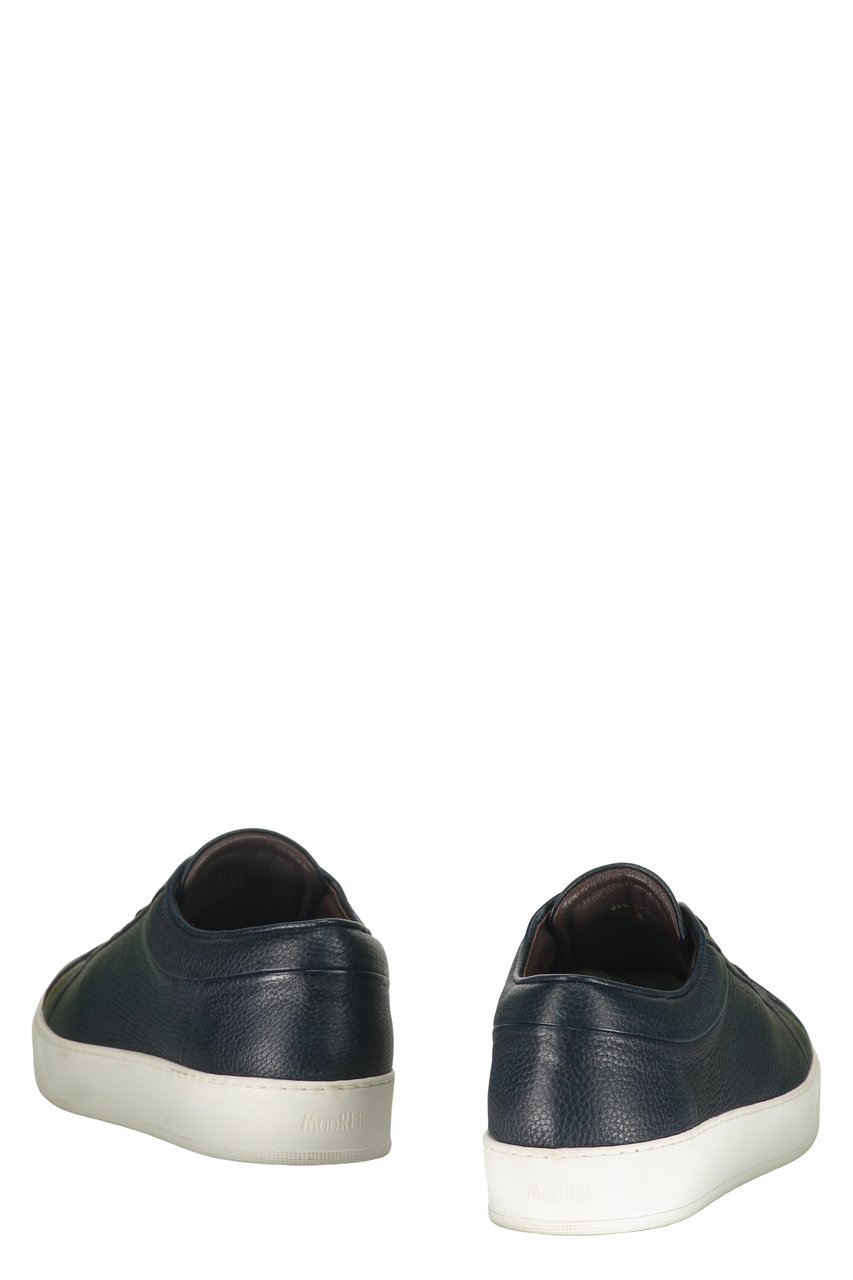 Moorer Leather low-top sneakers Blauw