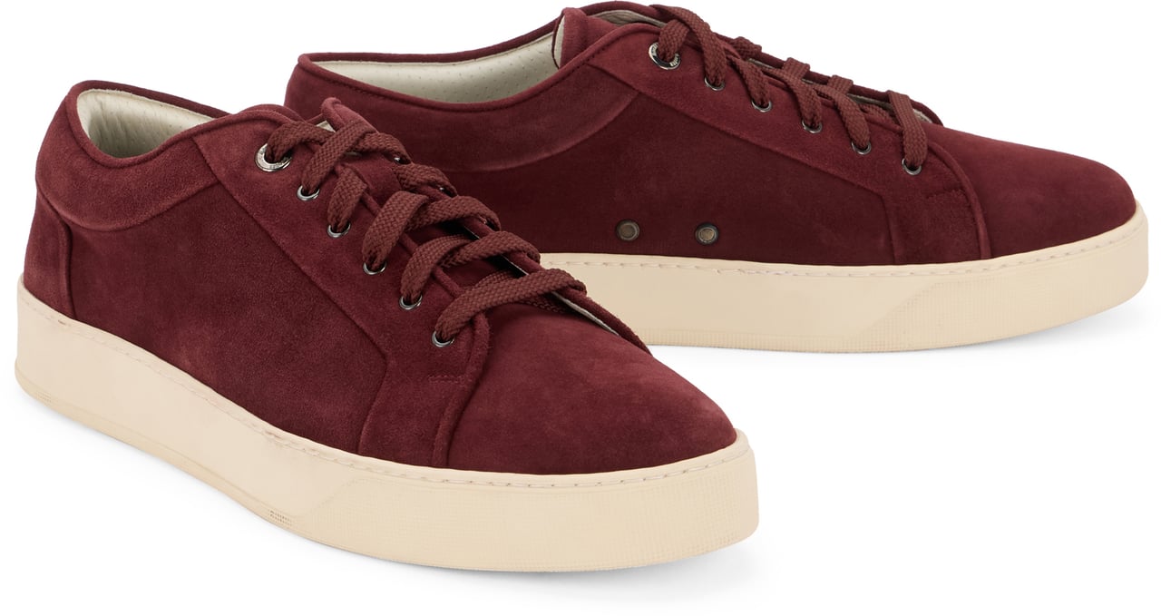 Moorer Low bordeaux sneakers with versatile design. Paars