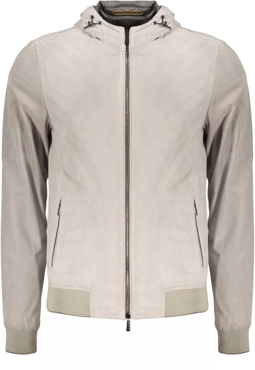 Moorer Leather bomber jacket Neutraal