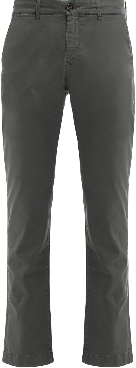Moorer Pants in cotton blend Groen