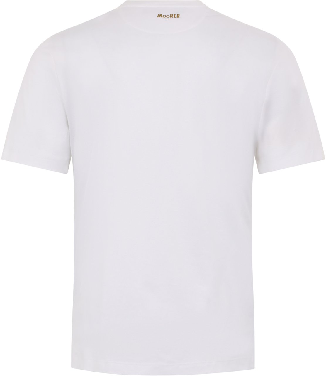 Moorer White cotton t-shirt, daily comfort assured. Wit