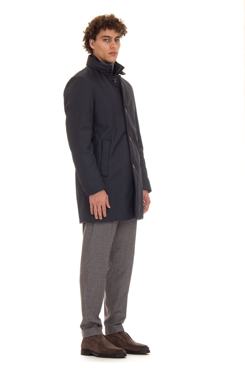 Moorer Padded Nylon Coat Fine Down Mod. Bond-Wi Zwart