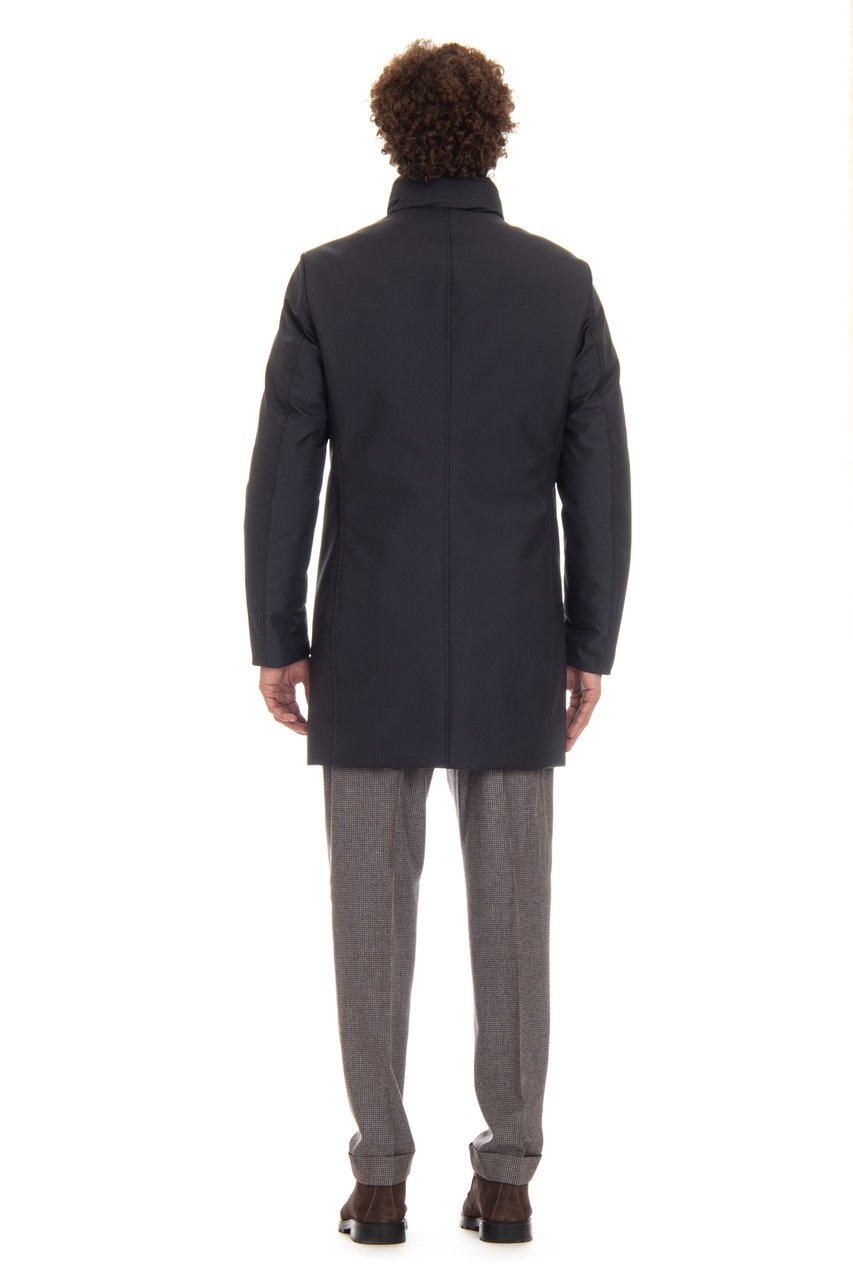 Moorer Padded Nylon Coat Fine Down Mod. Bond-Wi Zwart