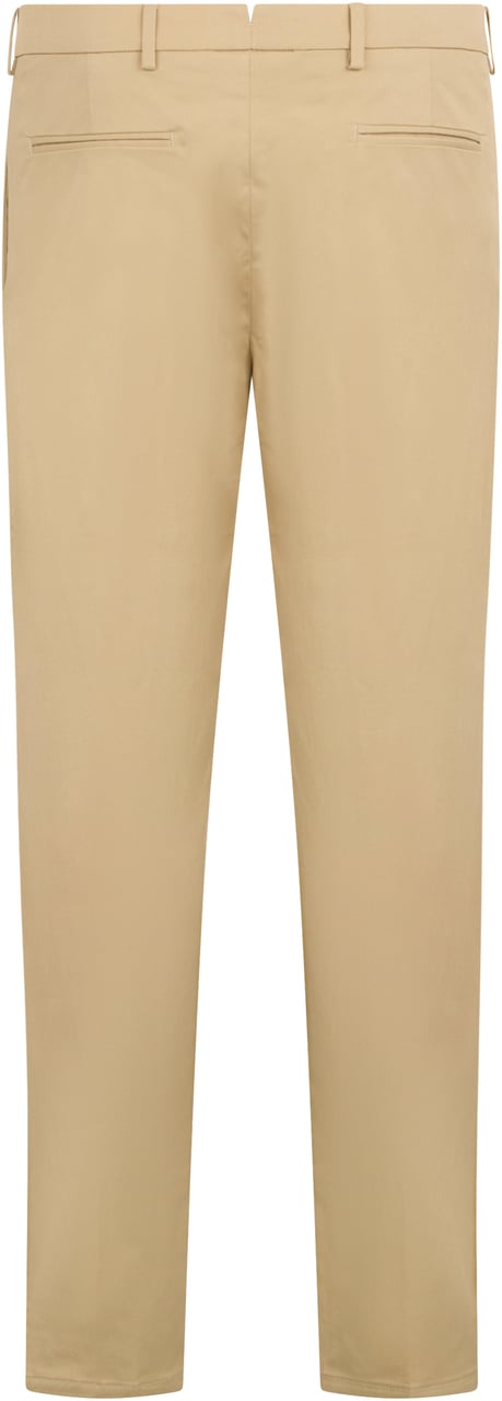 Moorer Beige slim pants, casual and versatile design. Beige