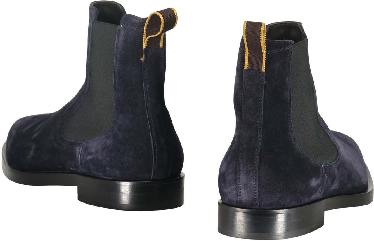 Moorer Chelsea boots in leather Blauw