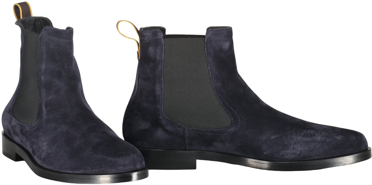 Moorer Chelsea boots in leather Blauw