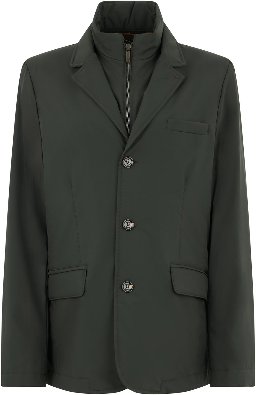 Moorer Elegant versatile jacket made of high-quality fabric Groen