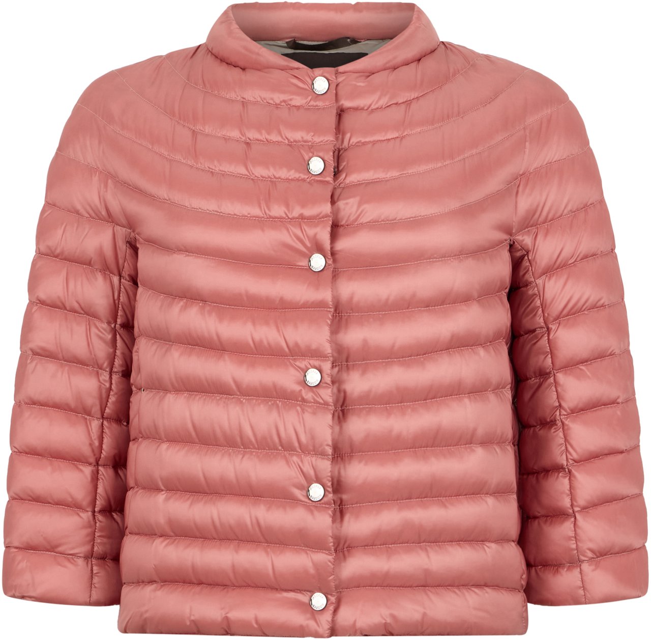 Moorer Pink salmon padded jacket ideal for a casual and comfortable look. Rood